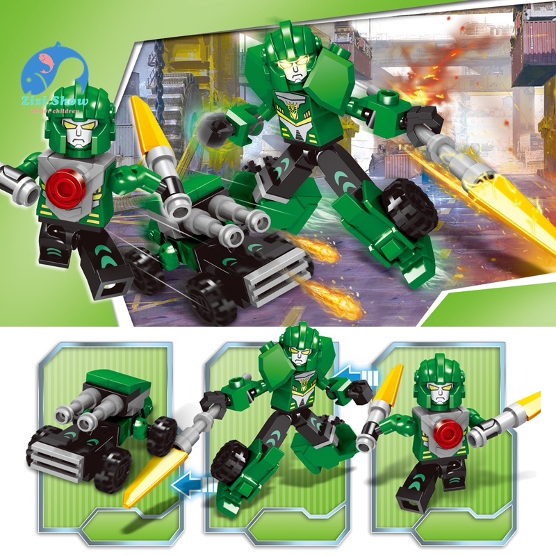 Bộ 8 Mô Hình Lắp Ráp Rô Bốt Biến Hình Optimus Prime