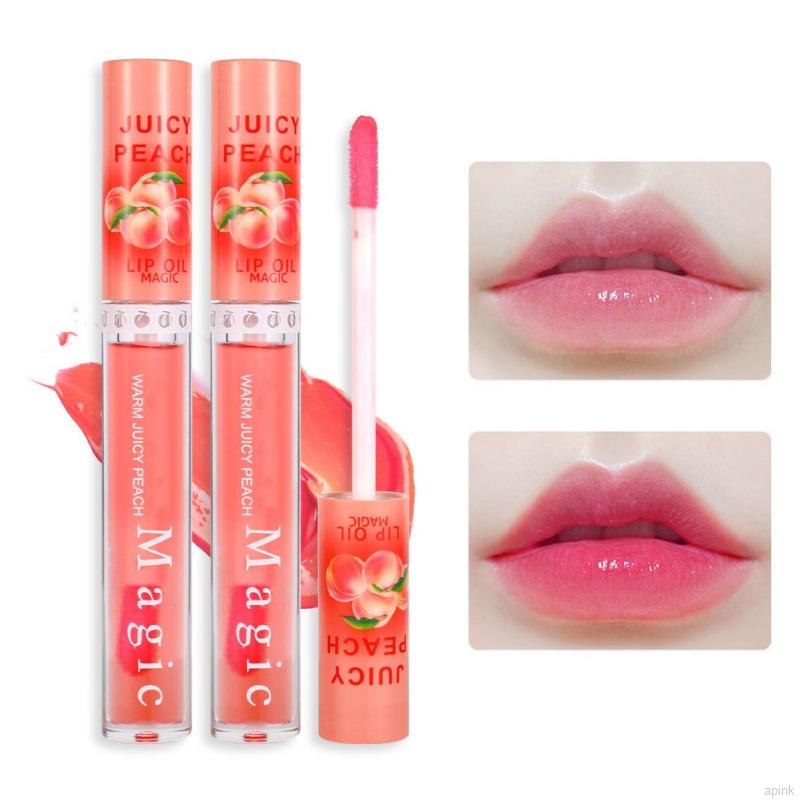 [Hàng mới về] Son Bóng Đổi Màu Không Dính Thành Cốc Lâu Trôi Hương Đào 6ml