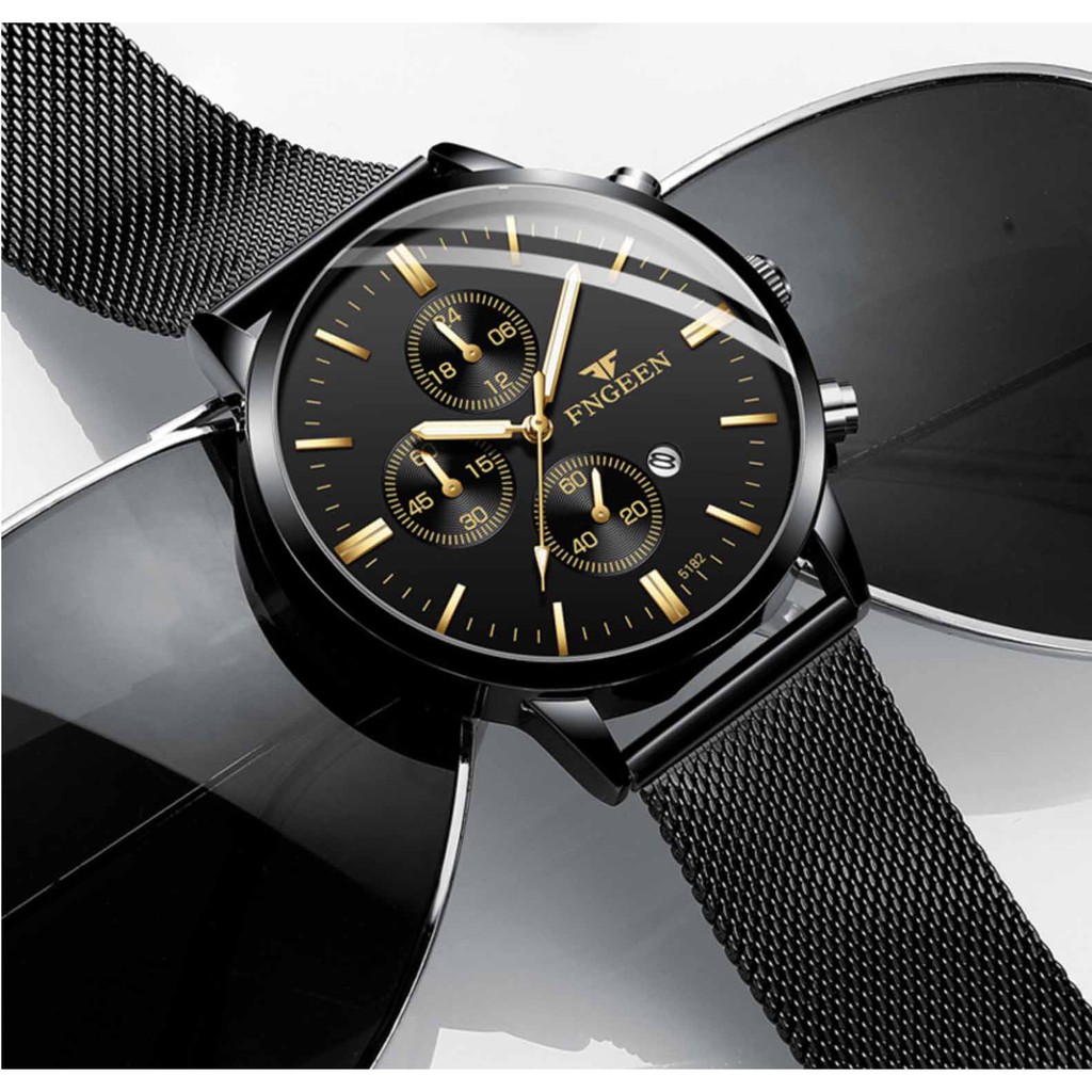 Đồng hồ nam Fngeen AF15 dây thép nhuyễn tuyệt đẹp, kính chống trày xước tốt ( Tặng kèm tháo mắc ) | BigBuy360 - bigbuy360.vn
