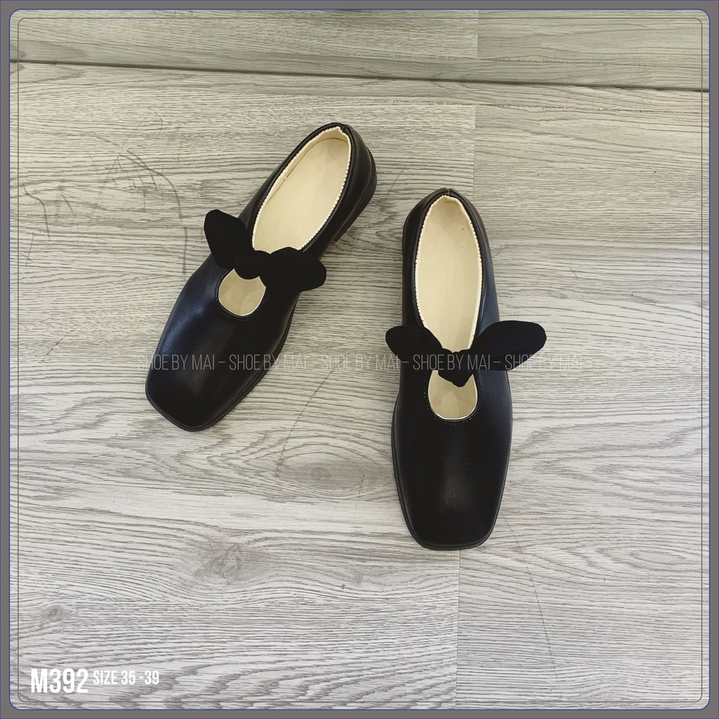 Giày búp bê nữ gắn nơ M392 SHOEBYMAI
