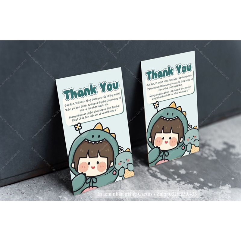 Combo 100 Card Cảm Ơn Khách Hàng, Thiệp Cảm Ơn, Card Thank You in 1 mặt