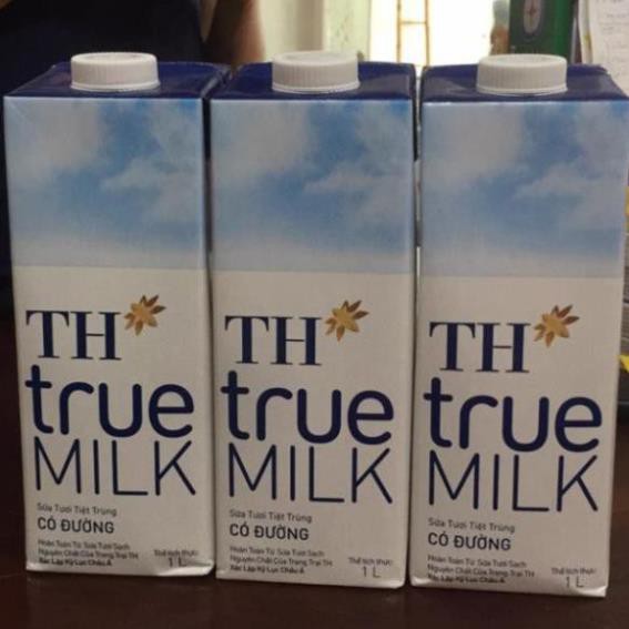 [HOT] Sữa Tươi Tiệt Trùng TH True Milk Hộp 1 Lít Có Đường/K Đường(Date luôn mới)