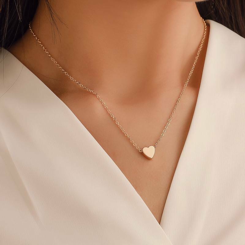 Vòng cổ Mặt Trái Tim Chất Liệu Thép Không Gỉ NE054