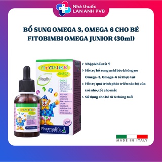 FITOBIMBI OMEGA JUNIOR GOCCE - Bổ sung acid béo không no Omega-3, Omega-6, Omega-9 hỗ trợ tăng cường miễn dịch.