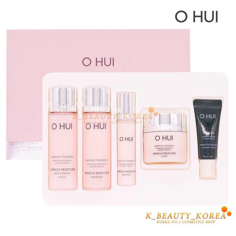 [OHUI] Dưỡng Ẩm Miracle Moisture Miniature 5pcs Kit