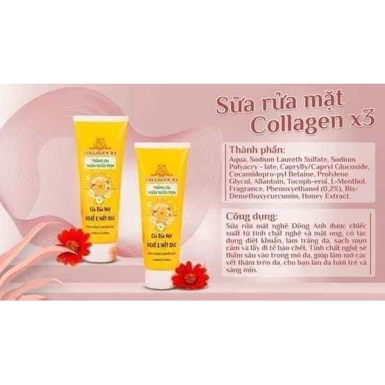 SỮA RỬA MẶT NGHỆ MẬT ONG COLLAGEN X3 ĐÔNG ANH