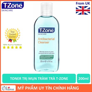 Toner Giảm Mụn Tràm Trà T-zone Antibacterial Cleanser 200ml