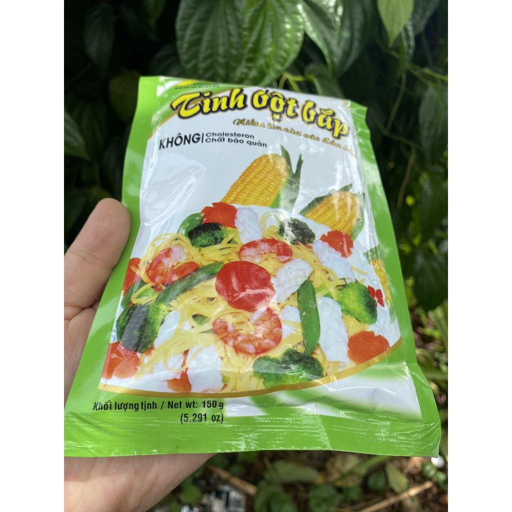 Tinh bột bắp NASECO 150g, dùng tạo sánh sệt, làm các món xào, súp, các món tẩm bột và chiên. Date 05.2022