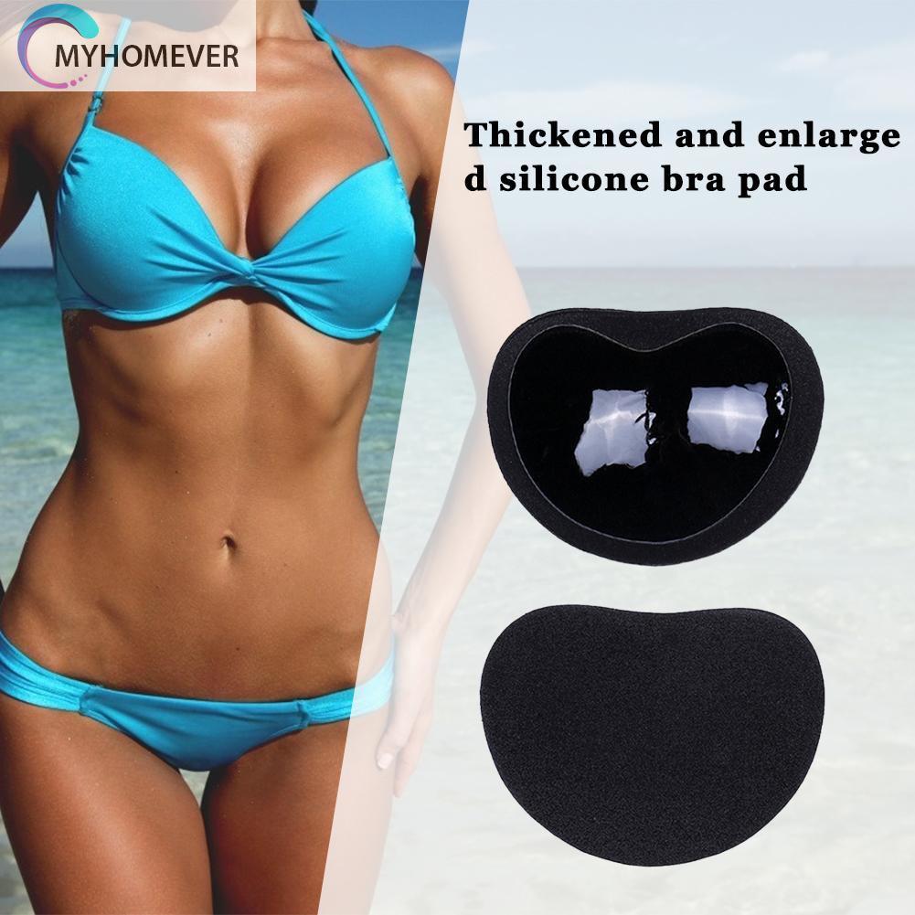 Bộ 2 miếng đệm độn áo ngực bikini bằng silicone xốp dày hỗ trợ nâng ngực tiện lợi