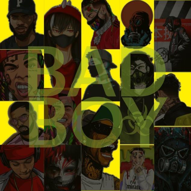 SET 200 STICKER BADBOY SIÊU CHẤT DÁN TRANG TRÍ ĐT LAPTOP VALI TƯỜNG TỦ KỆ MŨ BẢO HIỂM XE MÁY NOTEBOOK