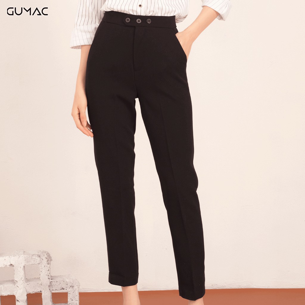 [Mã WABRGU72 giảm 10% tối đa 50k đơn 250k] Quần tây nữ cơ bản 3 nút QA532 GUMAC | BigBuy360 - bigbuy360.vn