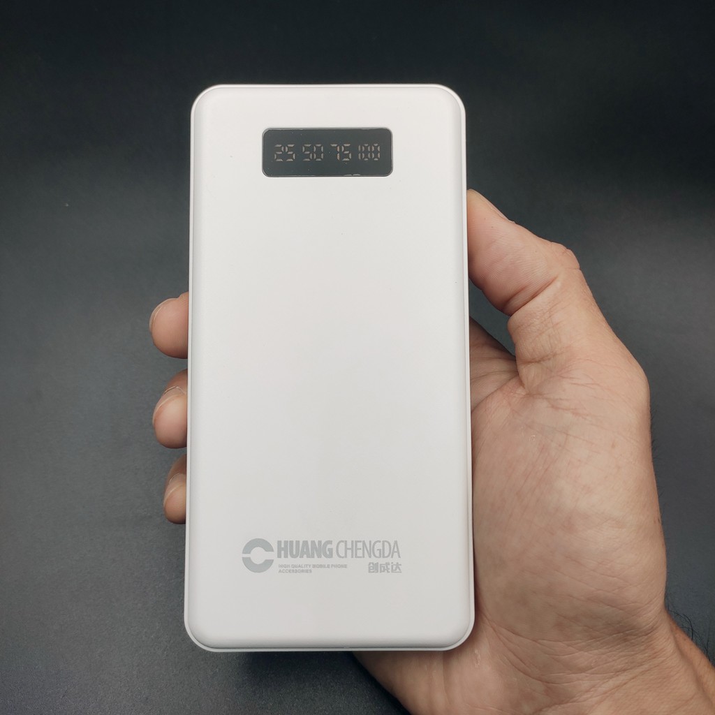 Sạc dự phòng dung lượng 10000mAh, 2 cổng USB 2.1A, có Đèn Pin, có đèn LED hiển thị dung lượng pin