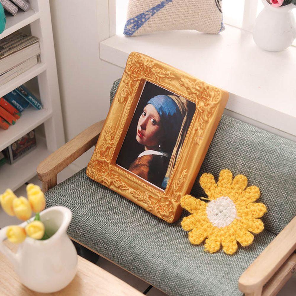 Bộ Tranh Sơn Dầu Mini Trang Trí Nhà Búp Bê