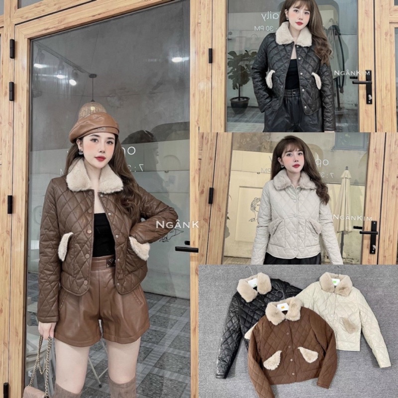 Áo khoác da lông túi xinh 21851 (kèm ảnh thật,video) | BigBuy360 - bigbuy360.vn
