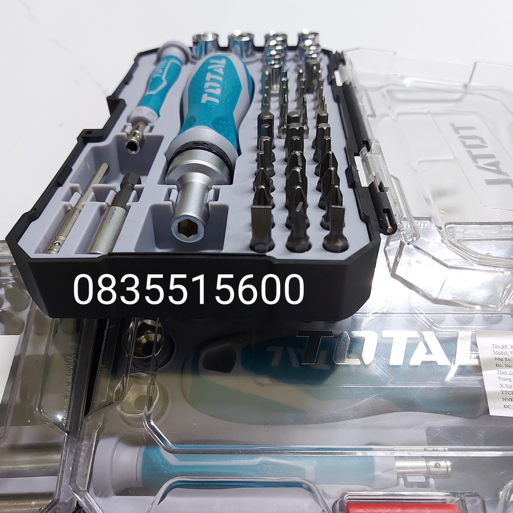 BỘ 55 TUA VÍT ĐA NĂNG  TOTAL TACSD30556  BỘ TUA VÍT NHANH