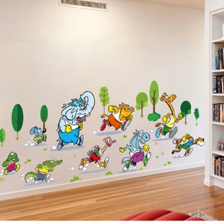 Decal dán tường vườn thú vui nhộn