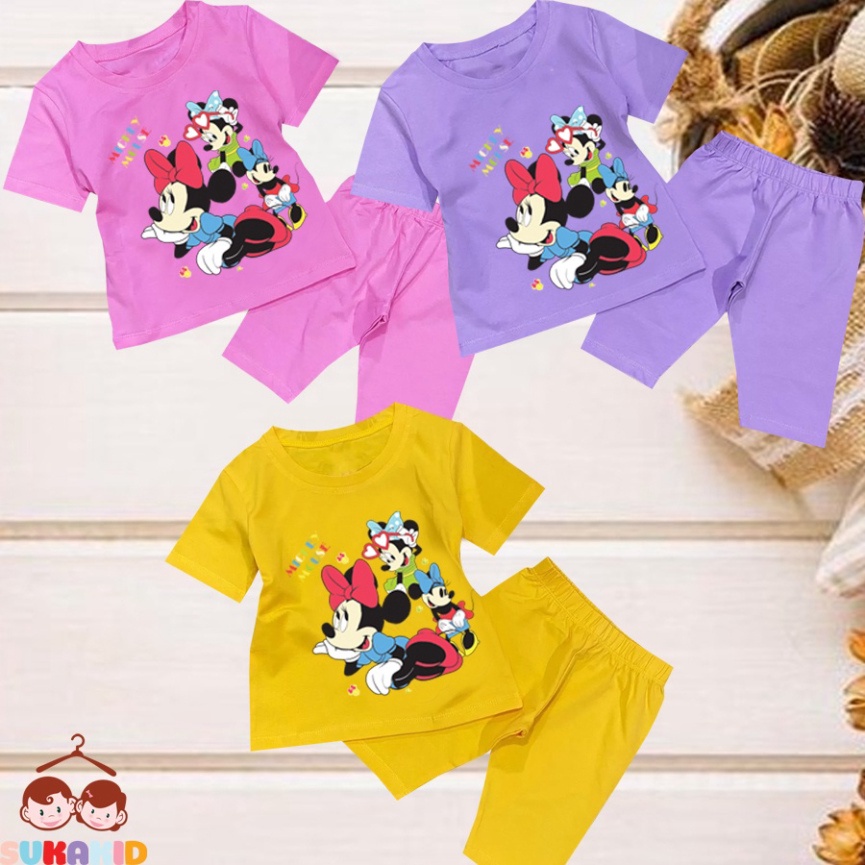 ( Km ) Đồ bộ tay ngắn quần lửng hình 3 CON METKE sườn be từ 6kg-29kg.BDBG64.