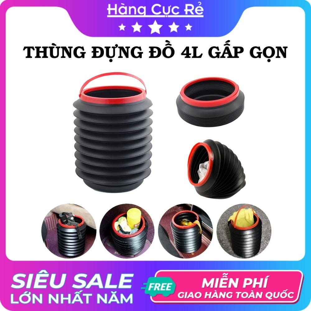 Thùng đựng đồ 4L co giãn đa năng gấp gọn - Shop Hàng Cực Re