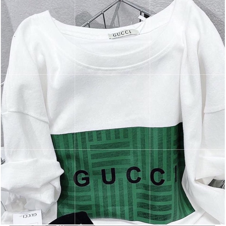 - ÁO PHÔNG CHỮ GUCCI IN NỐI TRẮNG/ ÁO THUN ĐÔI 4 MÙA/ ÁO THUN UNISEX