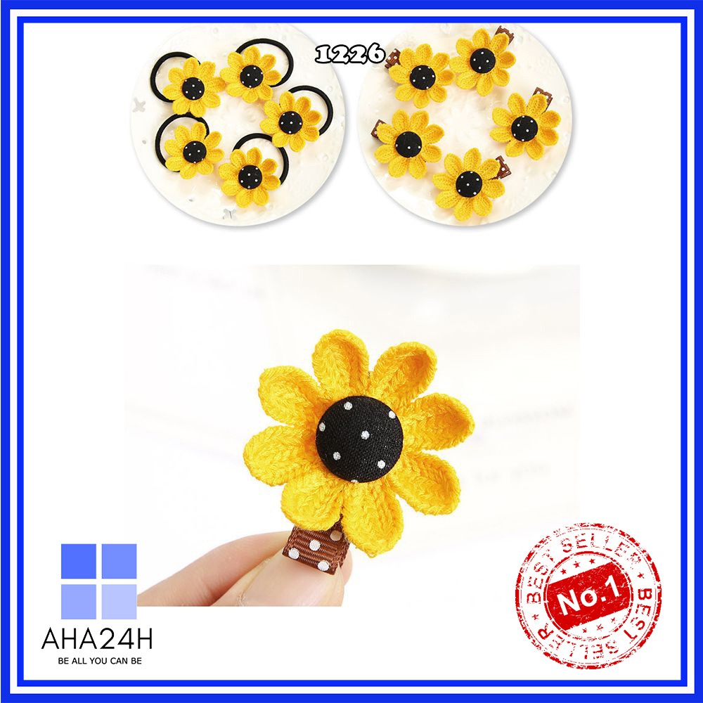 BUỘC TÓC - KẸP TÓC HOA HƯỚNG DƯƠNG ĐƠN GIẢN CUTE AH1226