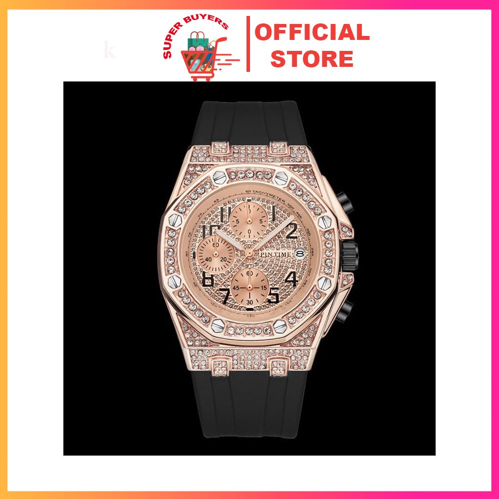 Đồng hồ Nam/Nữ Pin Time đính đá