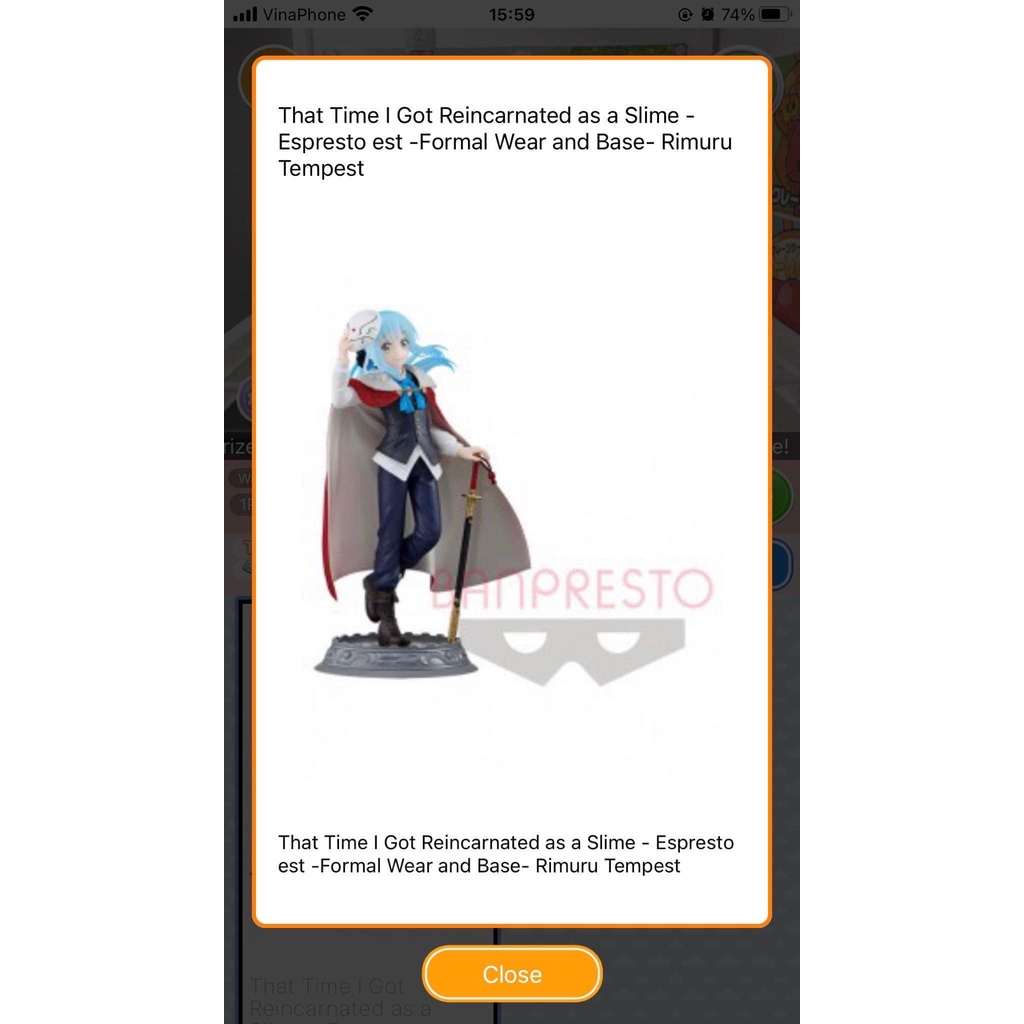 BANPRESTO - Full box Bộ mô hình Tensei Shitara Slime Datta Ken - ESPRESTO - RIMURU TEMPEST