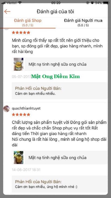 Mặt Nạ Tinh Nghệ Sữa Ong Chúa Điềm Kim