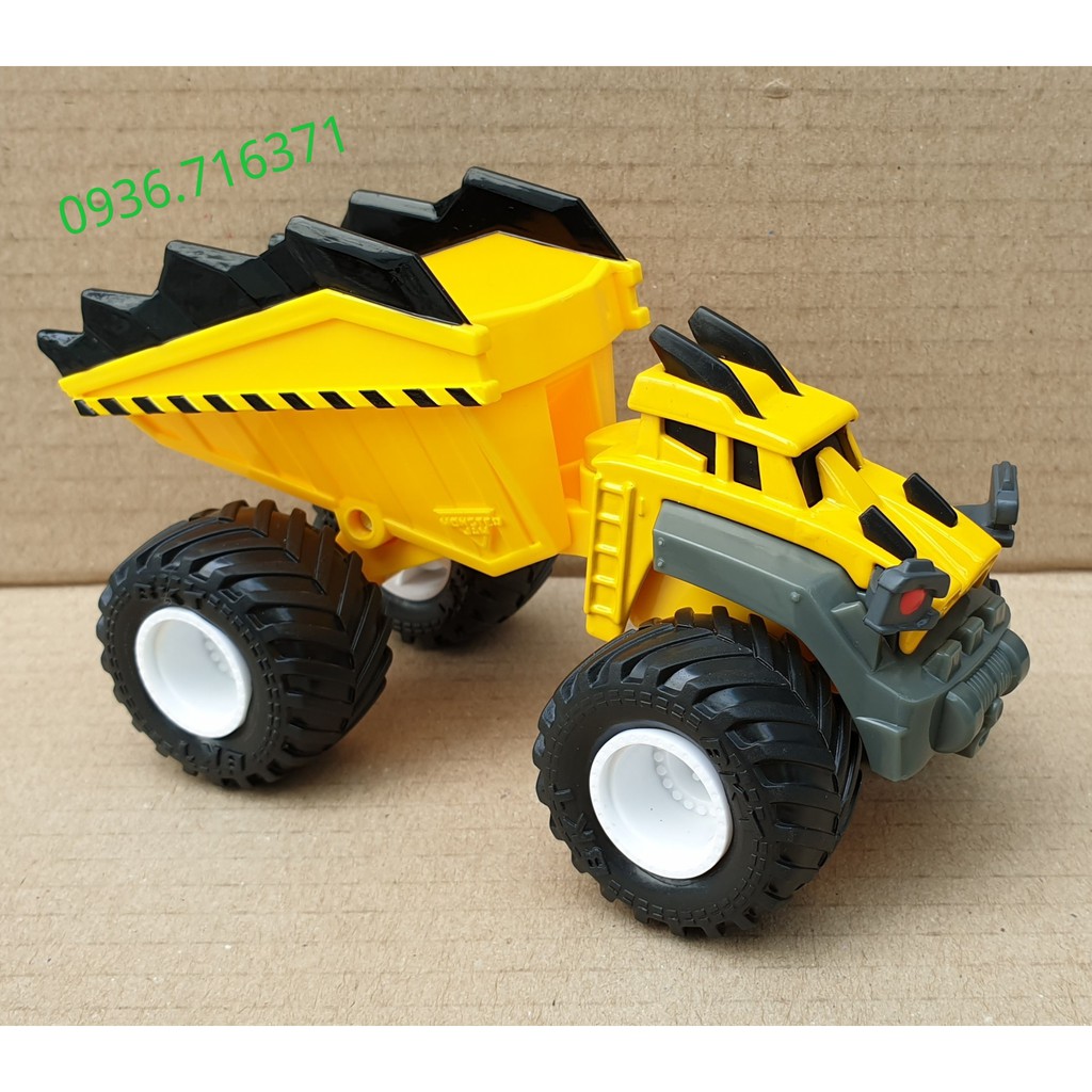 Mô hình xe Monter Jam Công Trình xe ben màu vàng cho bé hàng Spin Master Canada