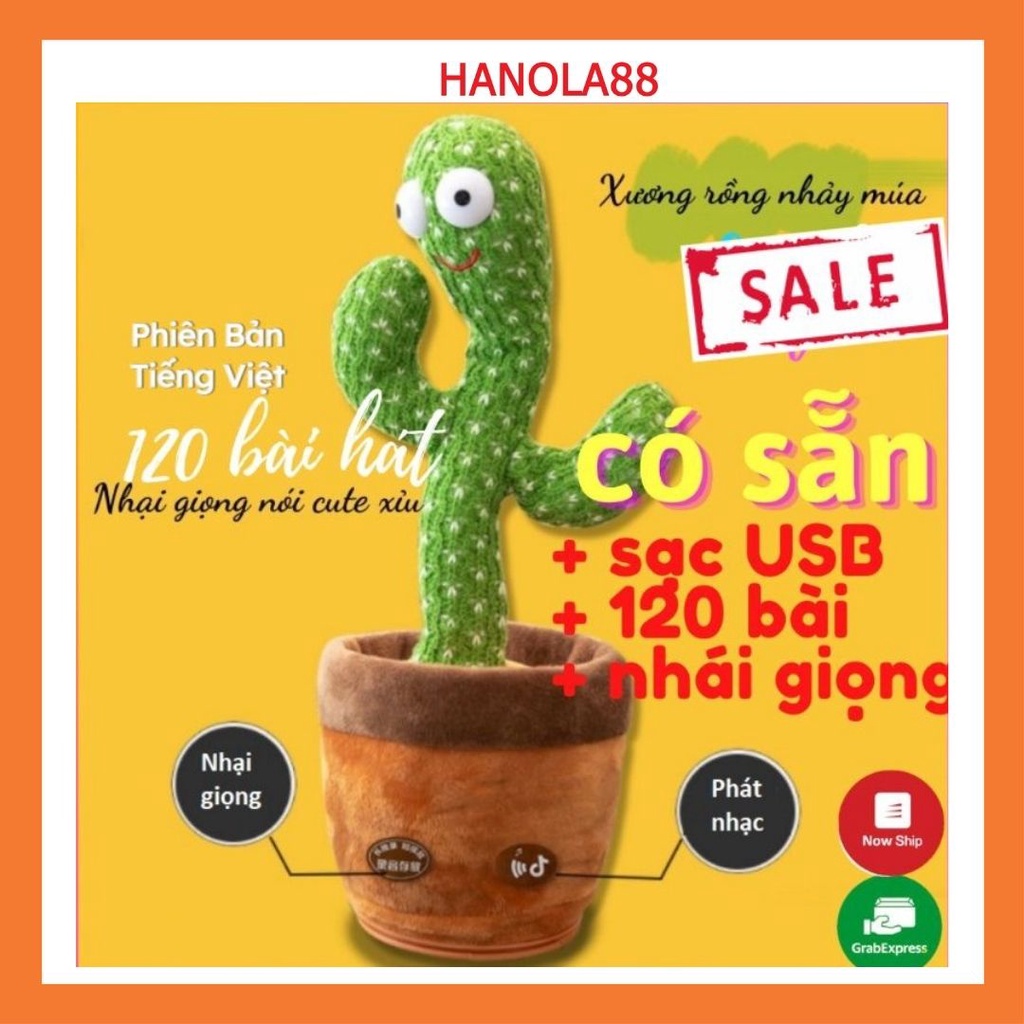 Cây xương rồng nhảy múa vui nhộn phát 120 bài hát nhạc Tiếng Việt - nhại được giọng nói - Hot TikTok