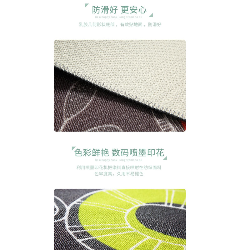 Set 2 thảm lót sàn dài 40x60+40x120cm chống trượt thấm hút tốt cho nhà bếp