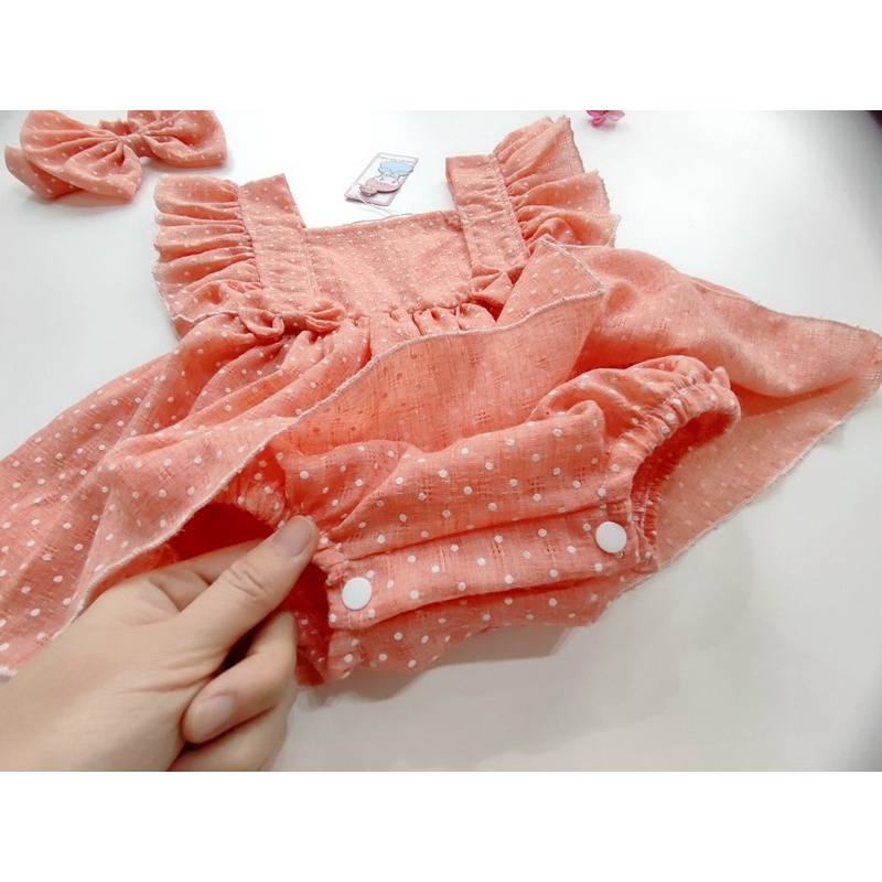 Body Cánh Tiên Cam Dễ Thuơng. Kèm Tuban Cho Bé 3-12kg
