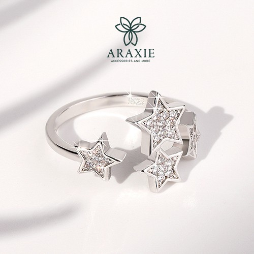 Nhẫn bạc 925 biểu tượng hình chòm sao đính đá pha lê siêu sang 𝐀𝐑𝐀𝐗𝐈𝐄 - ANB-A2132-30-003