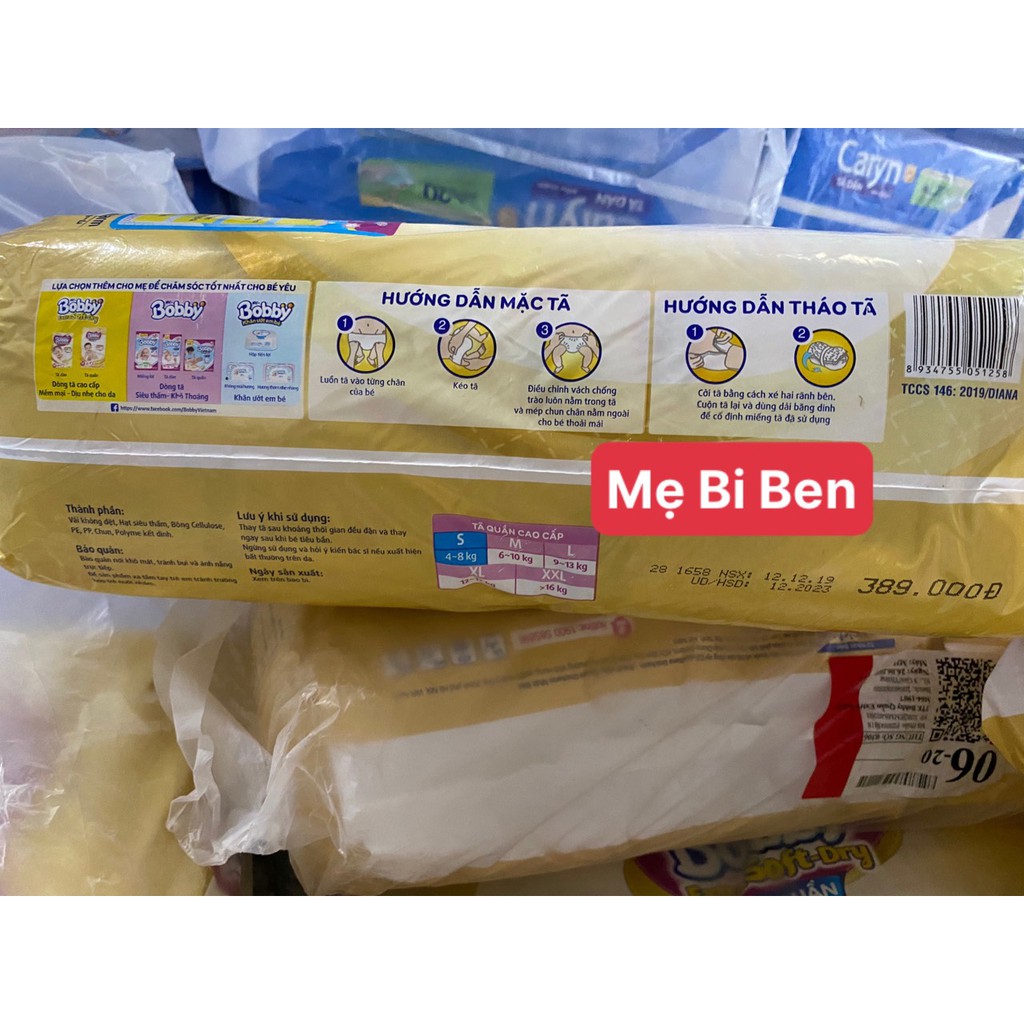 Tã quần cao cấp Bobby Extra Soft Dry Size S70 miếng cho bé 4-8kg