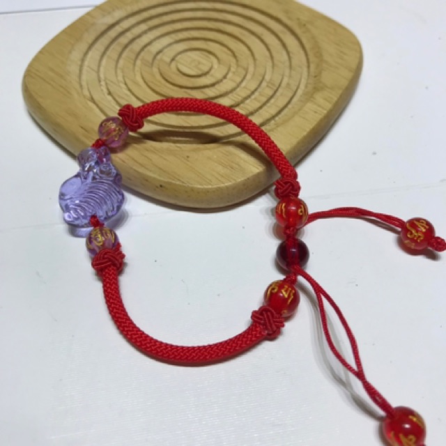 Vòng hồ ly đá lưu ly tết chỉ đỏ
