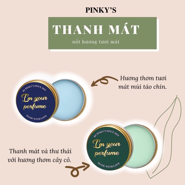 Nước Hoa Khô PINKY’S (2 hũ) - Nước hoa dạng sáp thơm bỏ túi | Thế Giới Skin Care