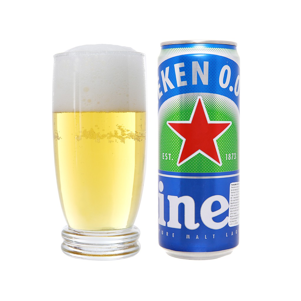 [ EXP:2022-06-15 ] Thùng 24 lon bia Heineken 0.0 330ml/lon