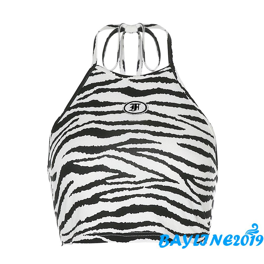 Áo Không Tay Họa Tiết Sọc Ngựa Vằn Cá Tính Cho Nữ | BigBuy360 - bigbuy360.vn