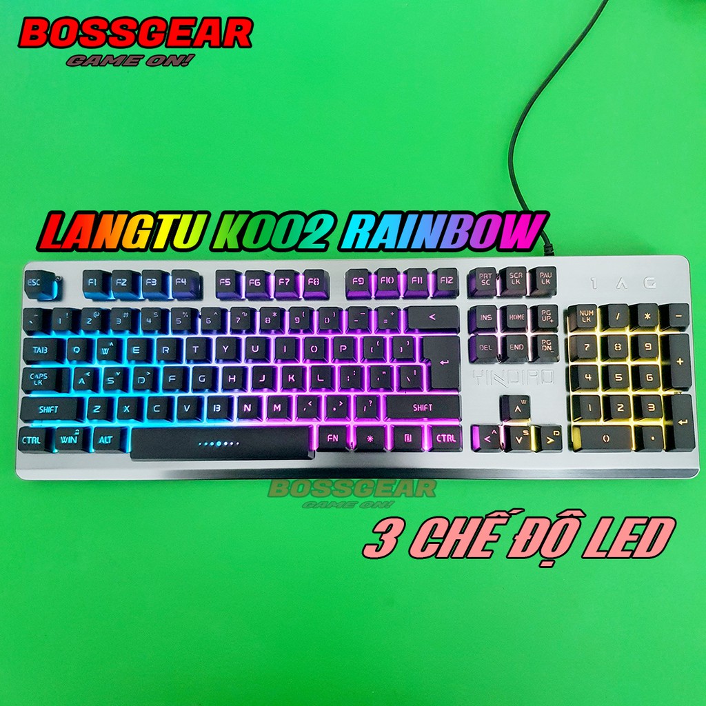 [Mã SKAMSALE03 giảm 10% đơn 200k] Bàn Phím Giả Cơ Langtu K002 Rainbow Phiên Bản Mới 2021 ( 3 Chế Độ LED )