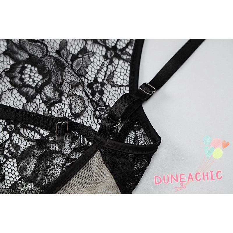 DUNEA Đầm Hở Lưng PhốI Ren Hoa GợI CảM Cho Nữ