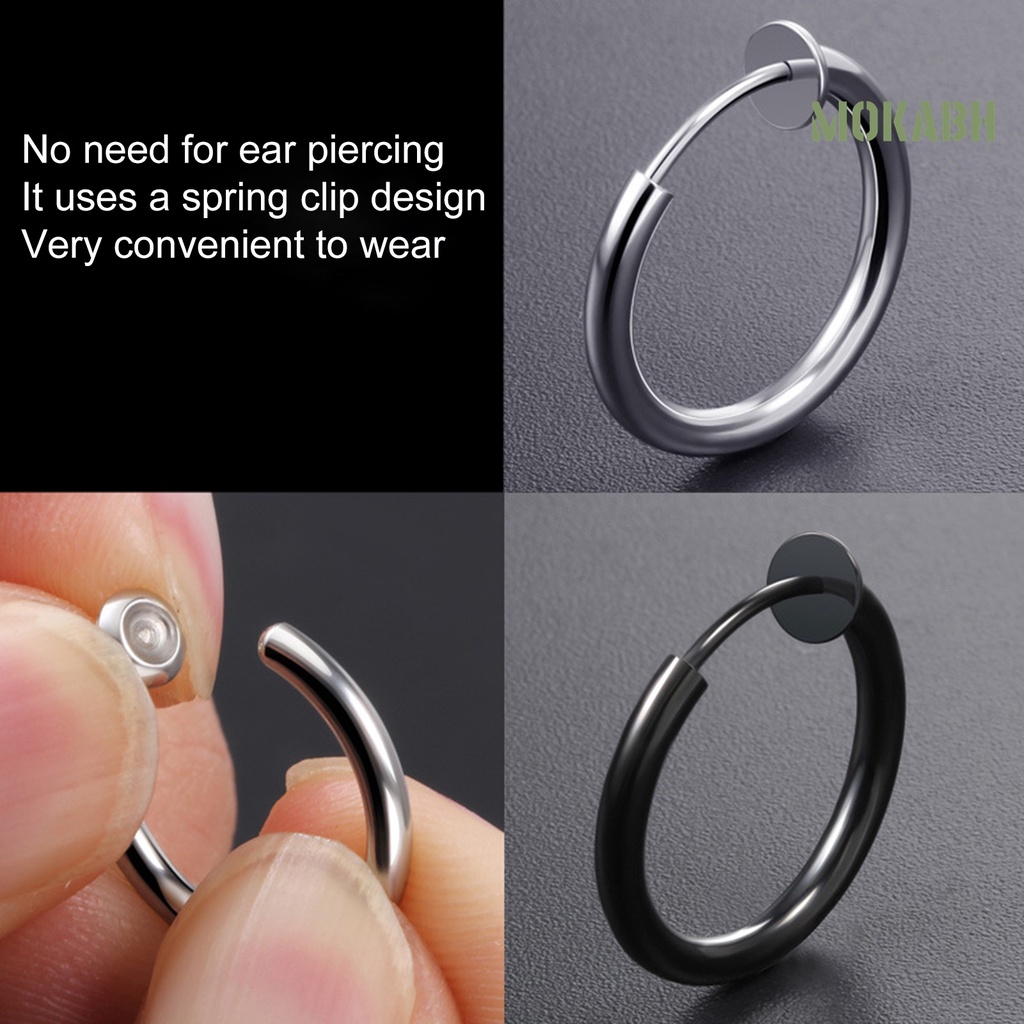 1 Khuyên Tai Tròn Unisex Thời Trang Cá Tính