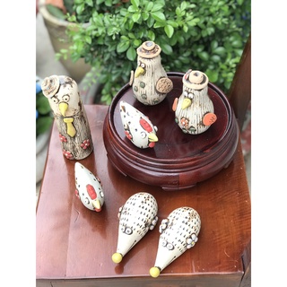 BỘ TƯỢNG TRANG TRÍ DECOR GỐM SỨ THỦ CÔNG