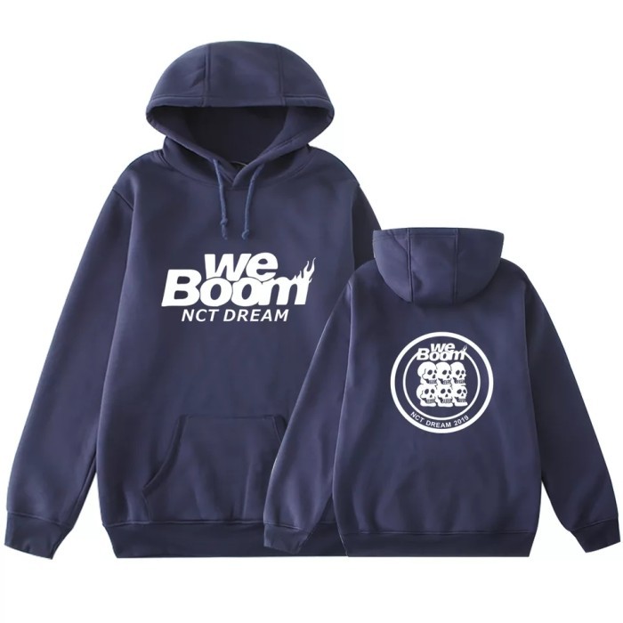 Áo Hoodie In Hình Đầu Lâu / Chữ Oblong / Nct We Boom Cá Tính