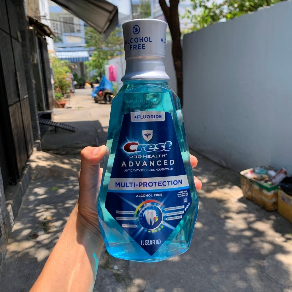 Nước súc miệng Crest Pro Health Advanced 1L trắng răng, bảo vệ răng chắc khỏe