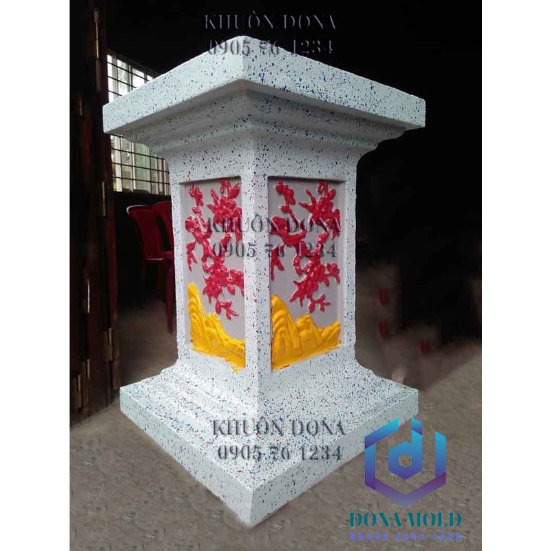 Khuôn Đúc Chân Đôn ABS Vuông Đa Năng Cao 63 Mặt 34 cm