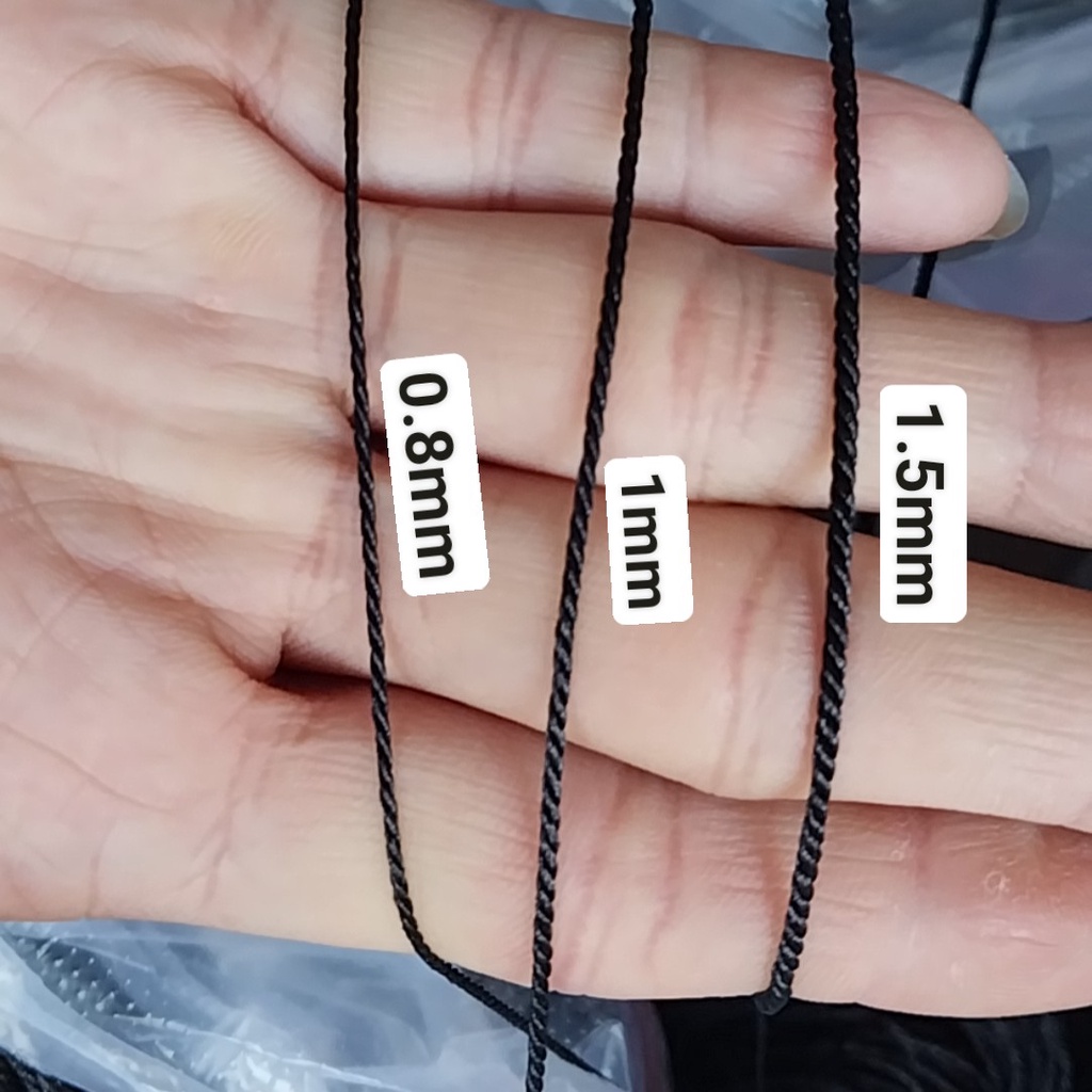 5-20met dây dù sợi se size 0.8mm - 1mm- 1.5mm bóng dùng đan vòng tay, thắt vòng tay, vòng cổ may mắn
