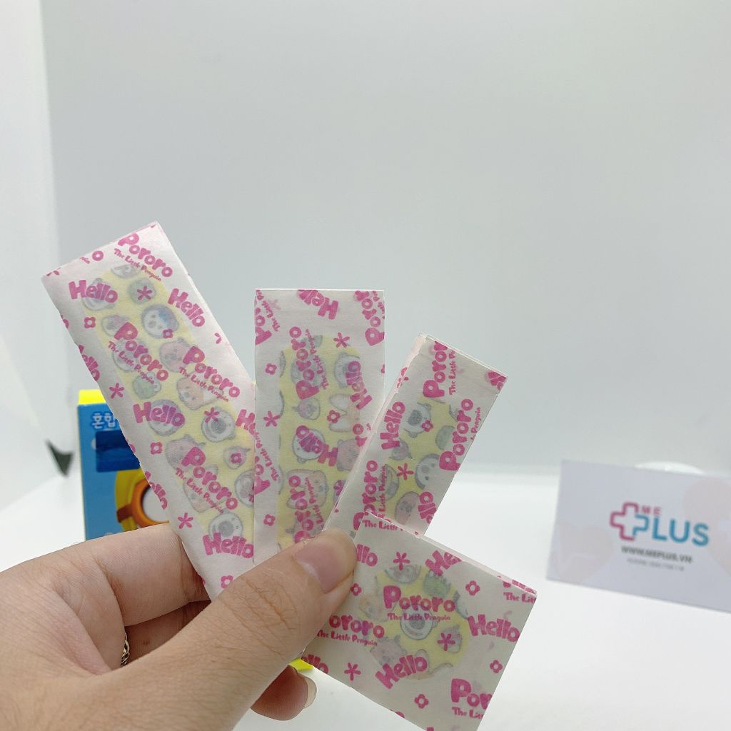 Băng Keo Cá Nhân Kids Band Young Chemical Vina 1 Hộp 4 Size 20 Miếng hình pororo đáng yêu cho bé