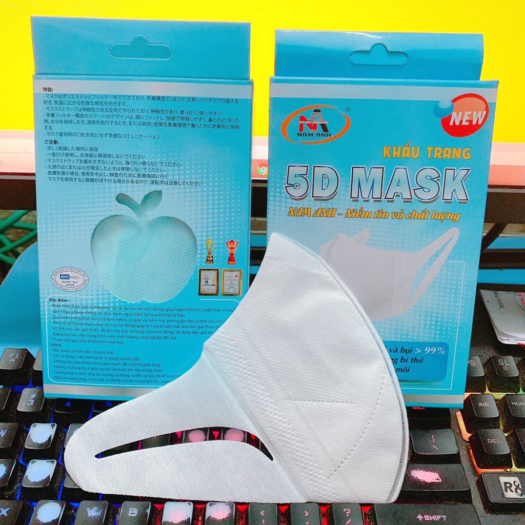 Hộp 10 Khẩu Trang 5D Mask Nam Anh