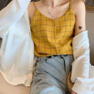 Áo 2 dây kẻ caro