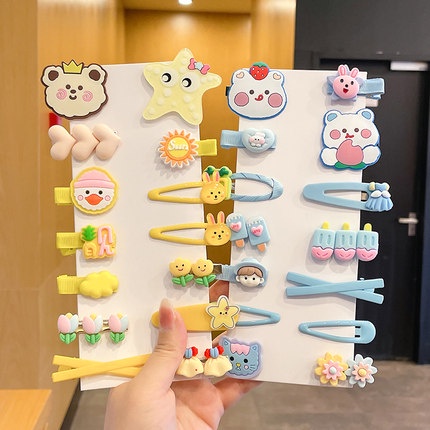 Set 14 Kẹp Tóc Mái Dễ Thương Cho Bé Gái