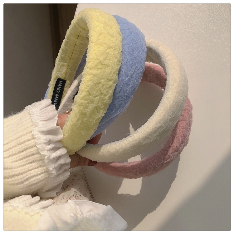 Băng Đô Cài Tóc Phối Ren Màu Sắc Ngọt Ngào Phong Cách Hàn Quốc Thời Trang Cho Nữ